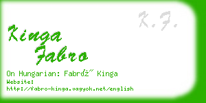 kinga fabro business card